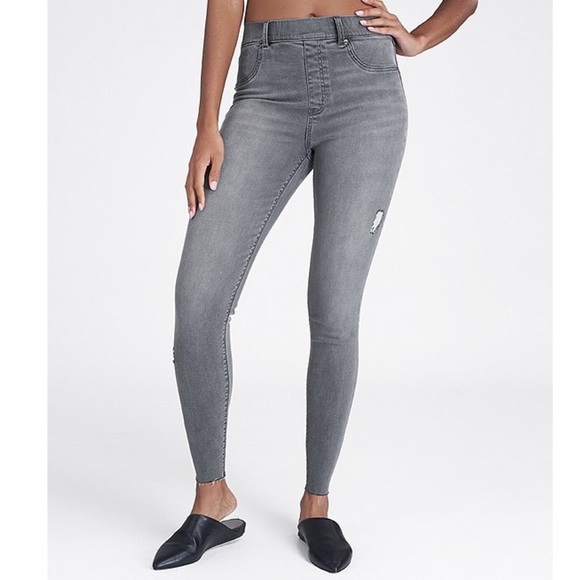 spanx distressed ankle skinny jeans